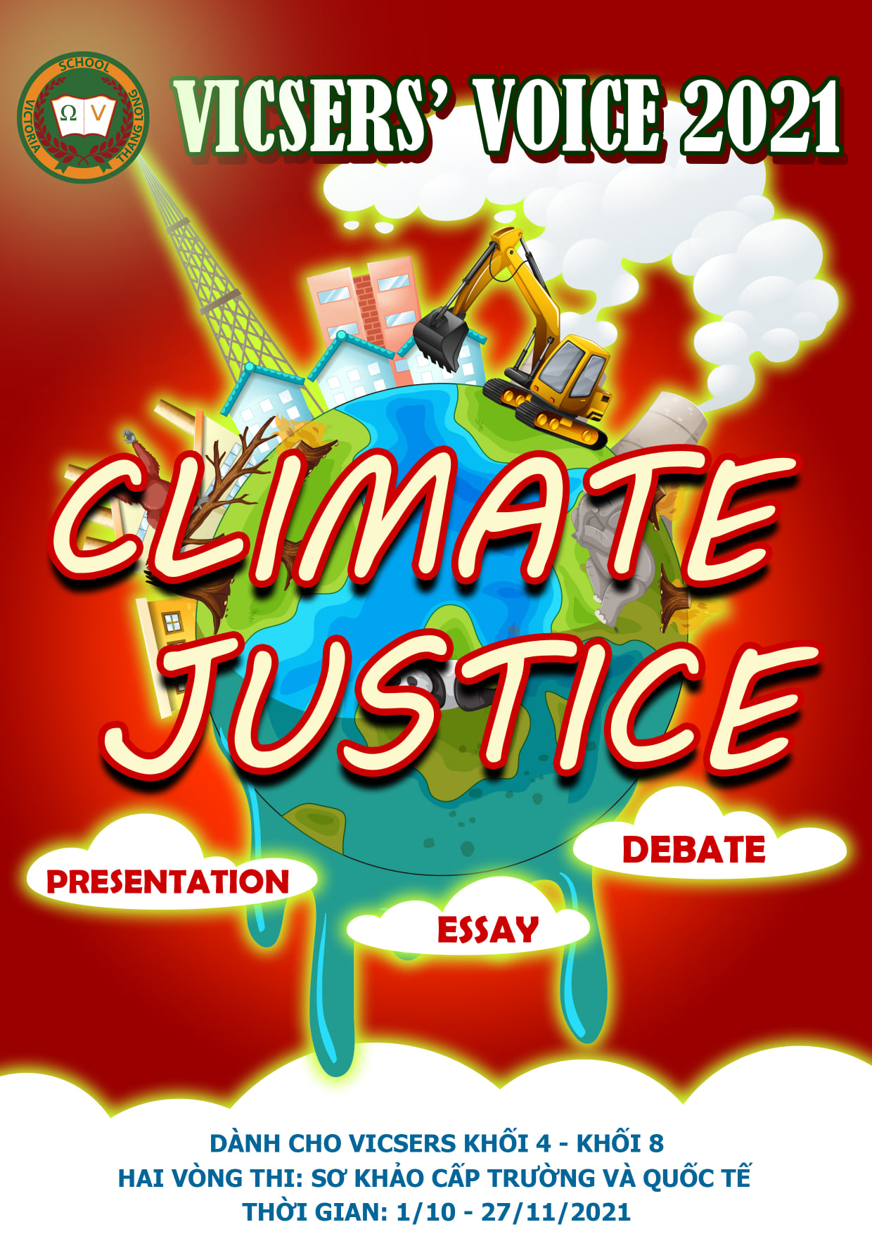 KẾT QUẢ VÒNG 1 DỰ ÁN TIẾNG ANH “CLIMATE JUSTICE” CỦA KHỐI 4 – 8