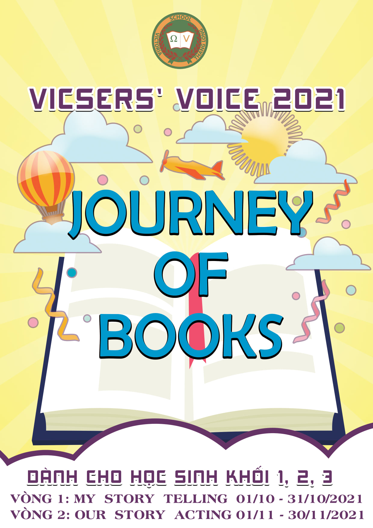 CÔNG BỐ KẾT QUẢ VÒNG 1 DỰ ÁN TIẾNG ANH “JOURNEY OF BOOKS” CỦA KHỐI 1,2,3