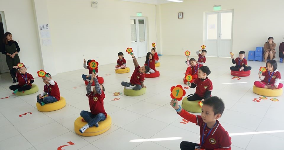 Học sinh lớp Tiền tiểu học của Victoria Thăng Long