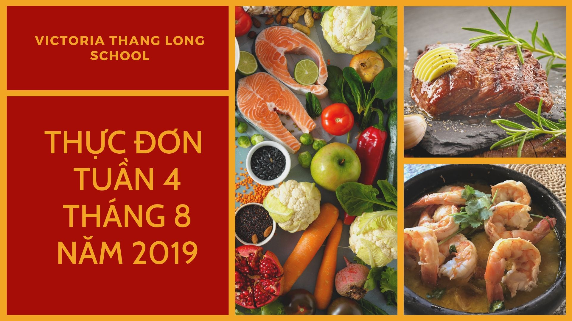 Thực đơn tuần 4 tháng 8 năm 2019