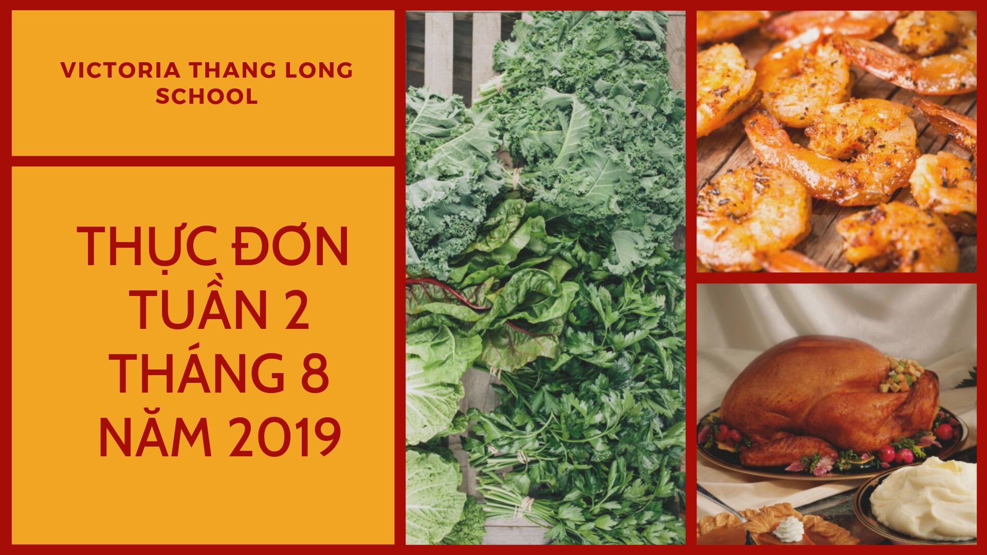 Thực đơn tuần 2 tháng 8 năm 2019