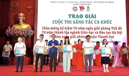 VICTORIA THĂNG LONG GIÀNH GIẢI NHÌ TRONG CUỘC THI SÁNG TÁC CA KHÚC HUYỆN THANH OAI