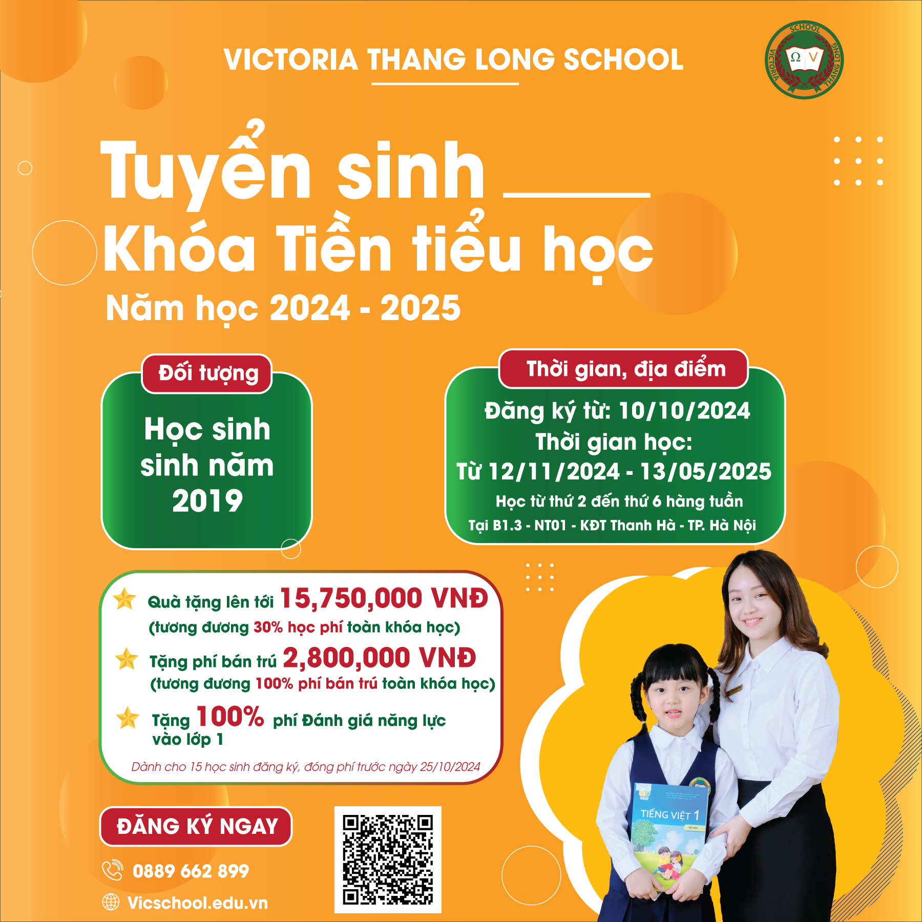 Tuyển sinh khóa Tiền tiểu học I’m a future Vicstar 2024 – Hành trình hạnh phúc, vững bước tương lai