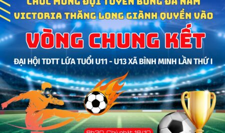CHIẾN THẮNG VINH QUANG – VICTORIA THĂNG LONG U11-U13 THẲNG TIẾN VÀO VÒNG CHUNG KẾT BÓNG ĐÁ NAM TẠI ĐẠI HỘI THỂ DỤC THỂ THAO XÃ BÌNH MINH LẦN THỨ I