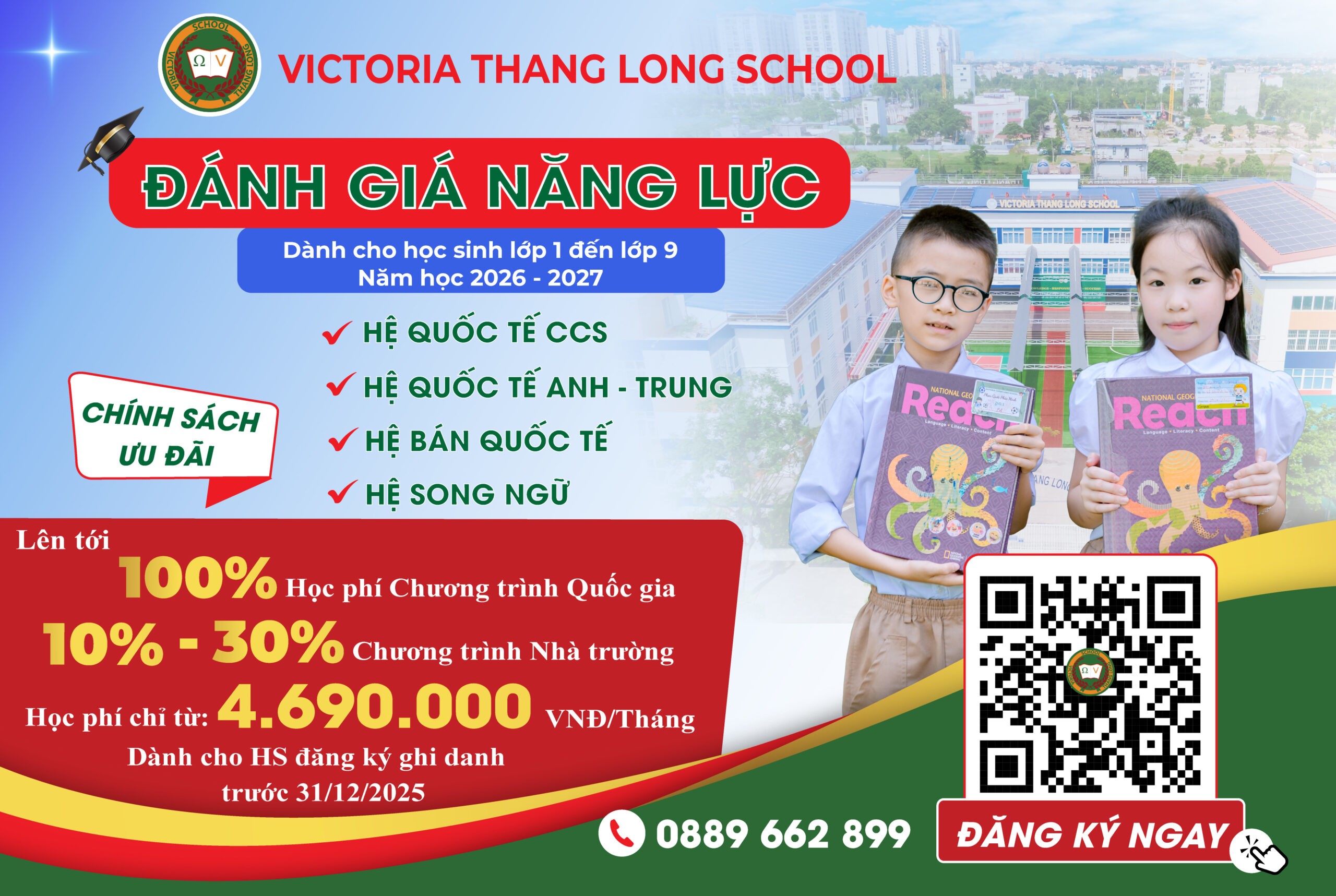 VICTORIA THĂNG LONG SẴN SÀNG CHÀO ĐÓN QUÝ CHA MẸ HỌC SINH TỚI ĐĂNG KÝ TÌM HIỂU THÔNG TIN TUYỂN SINH NĂM HỌC 2026 – 2027
