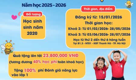 VICTORIA THĂNG LONG TUYỂN SINH KHÓA “TIỀN TIỂU HỌC – I’M A FUTURE VICSTAR” DÀNH CHO HỌC SINH SINH NĂM 2020
