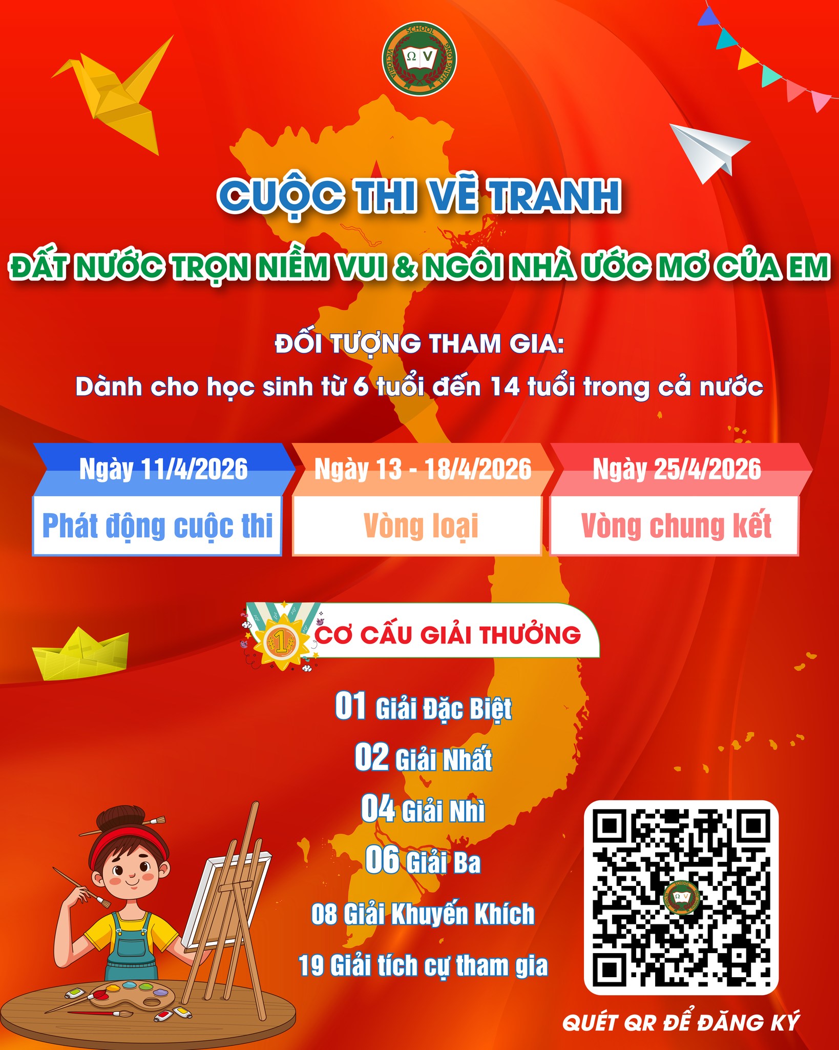 ĐẤT NƯỚC TRỌN NIỀM VUI – NGÔI NHÀ ƯỚC MƠ CỦA EM”  KHỞI ĐỘNG CUỘC THI VẼ TRANH QUY MÔ DÀNH CHO HỌC SINH TRÊN ĐỊA BÀN THÀNH PHỐ HÀ NỘI – LAN TỎA TÌNH YÊU TỔ QUỐC TỪ NHỮNG NÉT VẼ TUỔI THƠ!